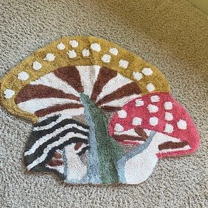 World Market Mushroom Shaped Rug 28in x 30 in